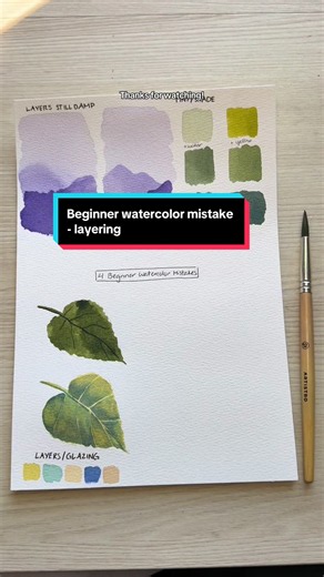 Fixing a common beginner watercolor mistake with my @Artistro watercolor palette (Part 3) #art #painting #watercolor #watercolorpainting #watercolortutorial