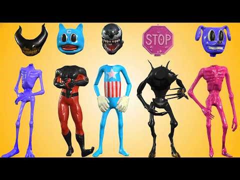WRONG HEADS SIREN HEAD VENOM, GREEN HOUSE HEAD, SCARY HOUSE, SIREN HEAD CAT, SIREN HEAD ALIEN