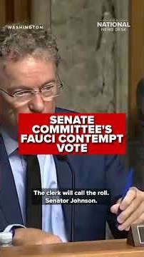 Senate votes to hold Fauci in CONTEMPT of Congress
