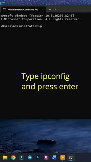 Use CMD to find your IP