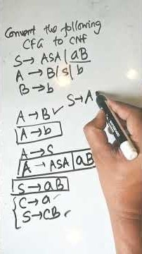 CFG to CNF Conversion Step by Step | Chomsky Normal Form Solved Example | Automata Theory