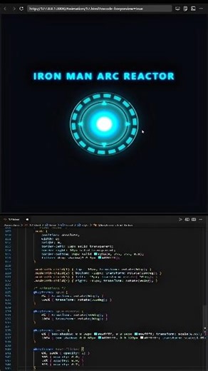 Lets Make Iron Man Arc Reactor Using with Code || HTML CSS and JavaScript||