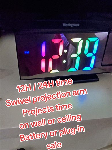 @Qianran Store This little alarm clock is WAY smarter than it looks 👀 You can switch between 12-hour or military time, and it has a built-in projector that swivels so you can see the time on your wall or ceiling. It works plug-in OR battery, making it perfect for nightstands, dorms, kids’ rooms, or travel. Simple, functional, and on sale right now ⏰✨ I linked the exact one I’m using right here 👇#BedroomEssentials #OnSaleFinds #tiktokshopcreatorpicks #tiktokshopjumpstartsale #newyearnewme