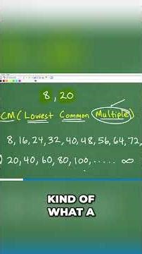Unlock LCM Secrets Master Math with 8 & 20 Explained! #math #maths