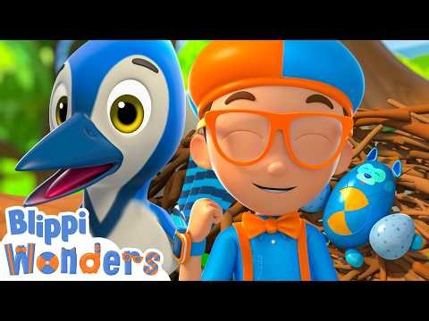 Blippi Helps Rebuild a Bird's Nest! 🪺 Animals for Kids | Blippi Cartoons