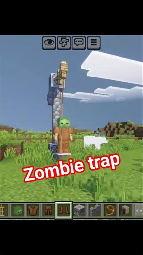 zombie hanging in Minecraft#viral #minecraft