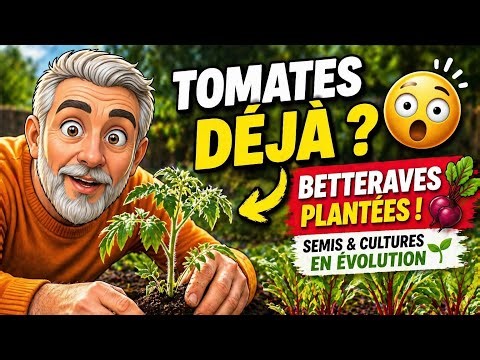 TOMATES déjà plantées dehors ? + betteraves & évolution du semis de carottes ! 🥕 🌱