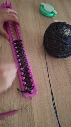 Knitting loom for beginners step by step #knitting #scarf #crochet #knitting_loom_eljammari