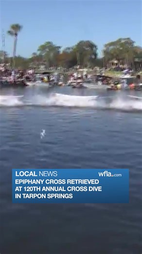 CROSS RETRIEVAL: A Tarpon Springs teen retrieved the cross in the 120th Epiphany cross dive. https://www.wfla.com/news/pinellas-county/tarpon-springs-holds-120th-annual-epiphany-cross-dive/ | WFLA News Channel 8