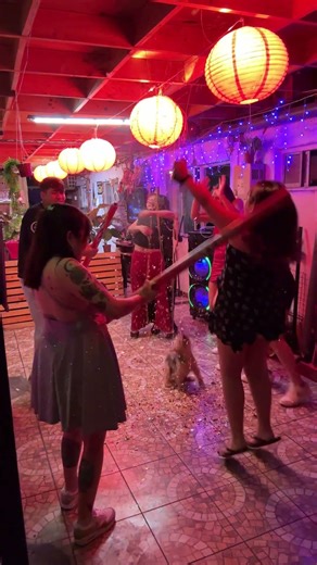 Man's Confetti Cannon Shatters the Ceiling Light