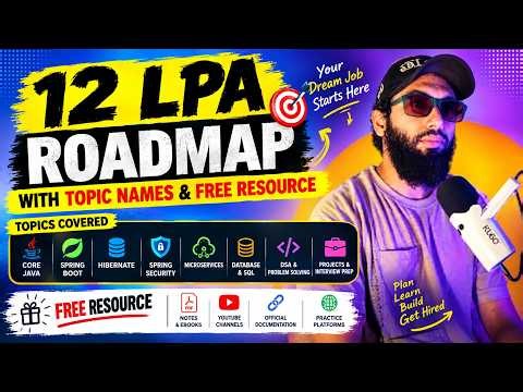 12 LPA Java Developer Roadmap 2026 🚀 Exactly What to Learn + FREE Resources