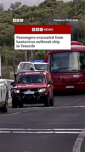 Passengers evacuated from hantavirus outbreak ship in Tenerife. #BBCNews