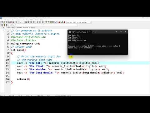 9-4-C++ Programmer: mumeric__limits | Practice