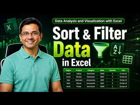 Sort & Filter Data in Excel | Excel Data Analysis & Visualization Tutorial
