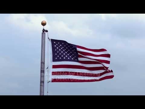 Slow Motion American Flag Drone Orbit 🇺🇸 | Cinematic USA Flag Waving | 4K