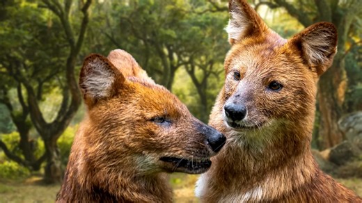 Watch what happens when a dhole pack attacks a deer - the fight doesn’t stop