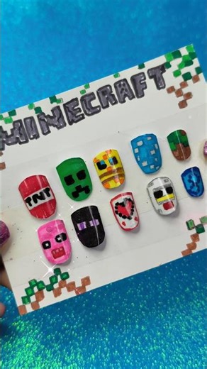 diy fake nails with paper - how to make paper nails #shorts #minecraft