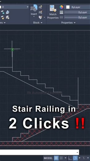 🚀 AutoCAD secret: Stop creating railling manually in AutoCad!! #autocad #tutorial #explore #bim
