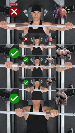 Bench Press Grip Widths 💪 Chest vs Triceps Explained#benchpress #chestworkout #triceps