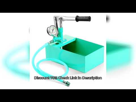 VEVOR Hydrostatic Test Pump Max 25bar Single/Dual Valve 1.4/2.8 Gal Tank Hydraulic Manual Water Pres