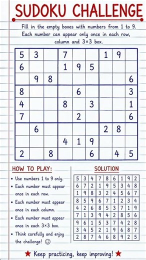Sudoku Challenge 🧩 | Test Your Brain