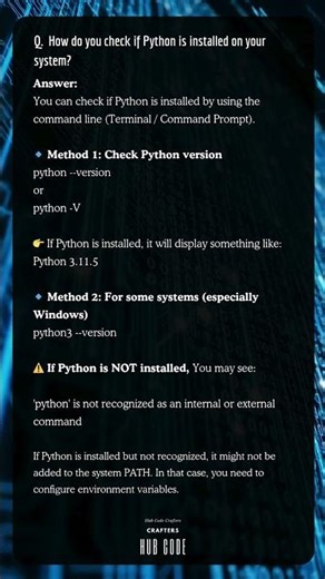 “Is Python Installed? Check in 5 Seconds! 🐍💻” #webdevelopment #frontendcourse #coding #frontend