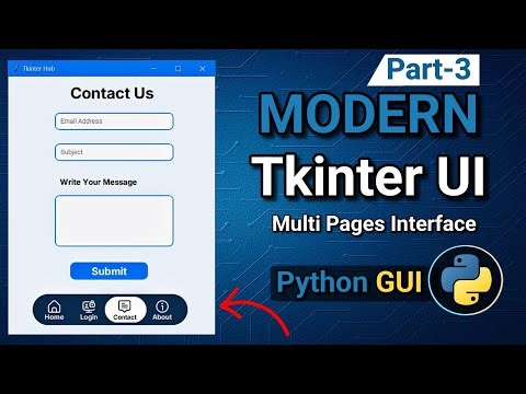 Build a Tkinter Modern Multi-Page GUI in Python | Part 3: Custom Navigation Bar & Icons