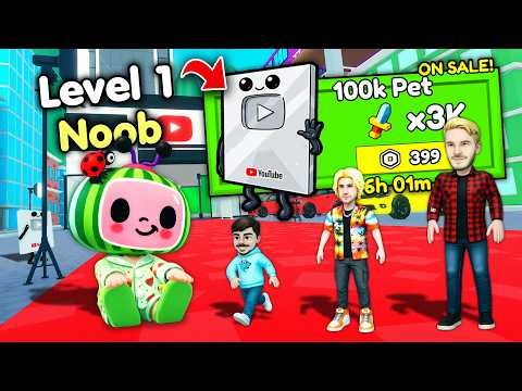 Starting Over as NOOB with OP SECRET in Youtuber Evolution! (Roblox)