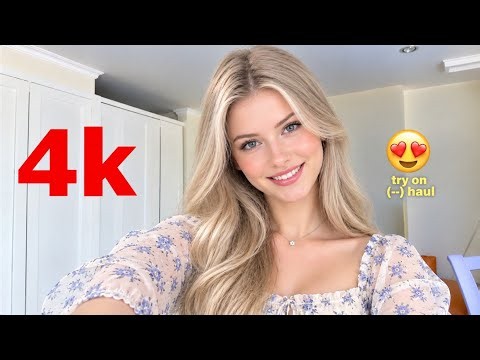 4K Lingerie Try On Haul See Everything Sheer Transparent Micro Bikini & See-through Dresses