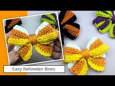 EASY Halloween Bow Crochet Tutorial | Amigurumi Halloween Pattern
