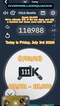 [2885] Quacks 110,901-111,000!!!! only 111 left!! (10% into the 110000s)