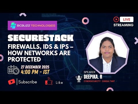LIVE | SecureStack: Firewalls, IDS & IPS – How Networks Are Protected | 4:00 PM IST
