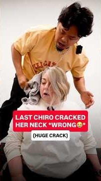 LAST CHIRO CRACKED HER NECK *WRONG* 😱 #chiropractic #backpain #neckpain #trending