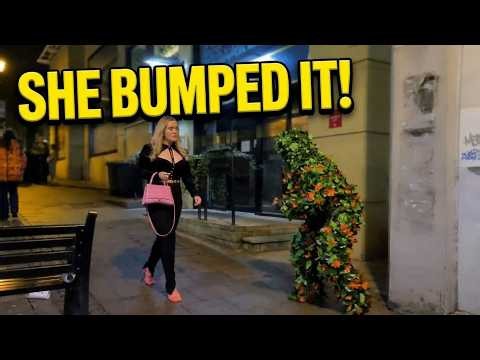 Best Bushman Prank reaction when she bumped into bushman