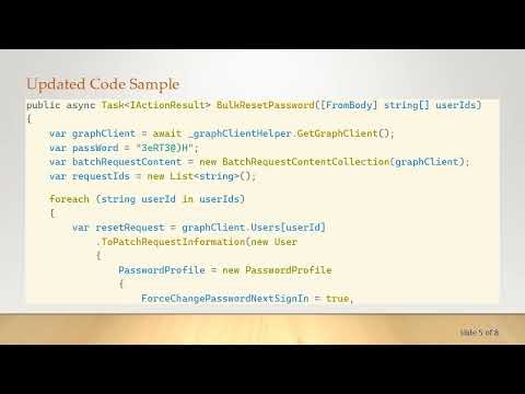 Efficiently Bulk Reset User Passwords with Microsoft Graph API in C#