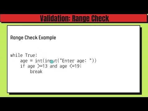 Python Input Validation | Range, Type, Length & Presence Check | Python & GCSE Computer Science