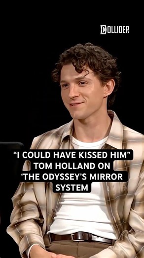 "I Could Have Kissed Him" Tom Holland on The Odyssey's Mirror System #imax #christophernolan