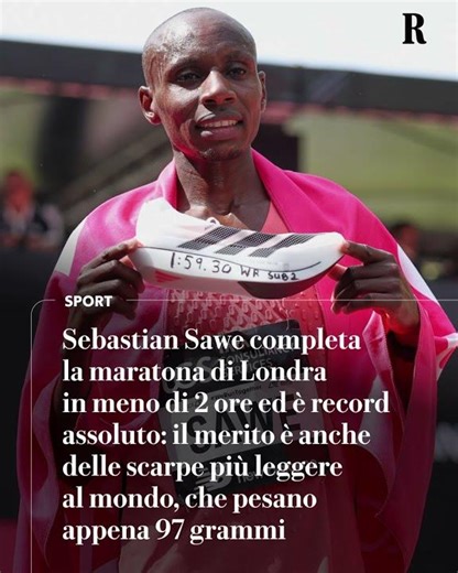 Sebstian Sawe completa la maratona di Londra in meno di 2 ore: il merito è anche delle scarpe