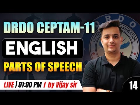 Parts of Speech | DRDO CEPTAM -11 English Special Class - 15 | By Vijay Sir