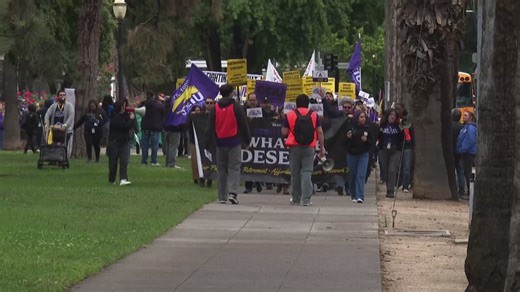 State workers rally in Sacramento as contract talks begin with new tensions