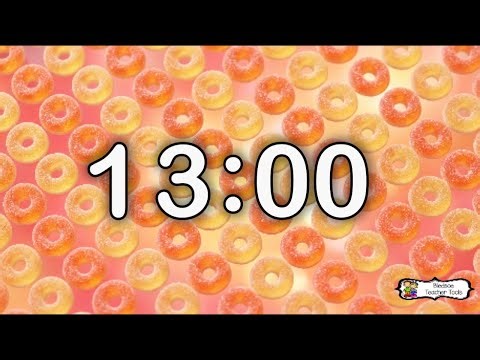 13 Minute Timer ⏱️ | No Background Music | 🍑 Y2K Gummy Peach Rings