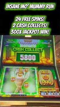 NEVER-ENDING BONUS on Mo’ Mummy! 24 Free Spins, 2 Cash Collect, 300x Jackpot Win! #slots #jackpot