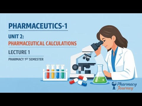 Pharmaceutics-1 | Unit-2 Pharmaceutical Calculations | Lecture-1 | B.Pharm 1st Semester