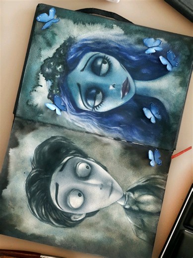 Painting Emily from Corpse Bride | Watercolor Sketchbook Art