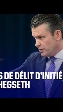 Soupçons de délit d’initié sur Pete Hegseth