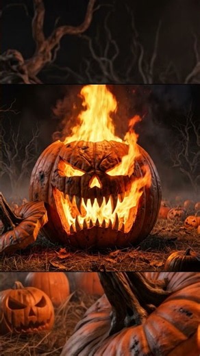 3 HOURS Inside a Giant Halloween Pumpkin Fireplace | Spooky Crackling Fire Sounds & Cozy Ambience