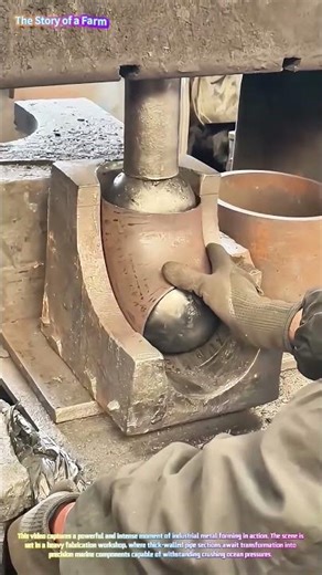 Watch a Hydraulic Press Forge a Massive Ship Elbow with Brute Force! ⚓🔧↓