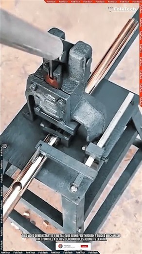 Tube Punching Machine: Punches Holes in Metal Tubes #tool #tools #innovation