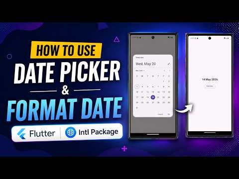 How to use Date Picker & Format Date with the Intl package in Flutter?