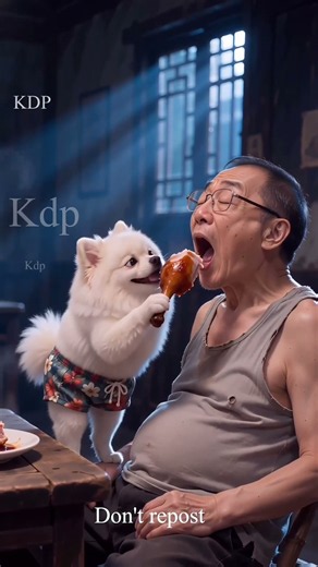 doggy kud hi kaa gaya pura chicken